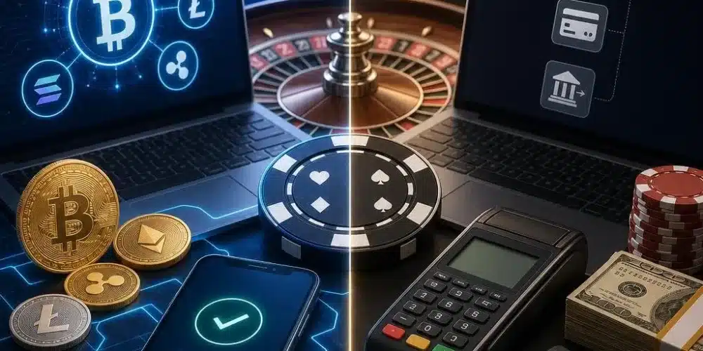 Comparaison des paiements crypto et traditionnels dans les casinos en ligne